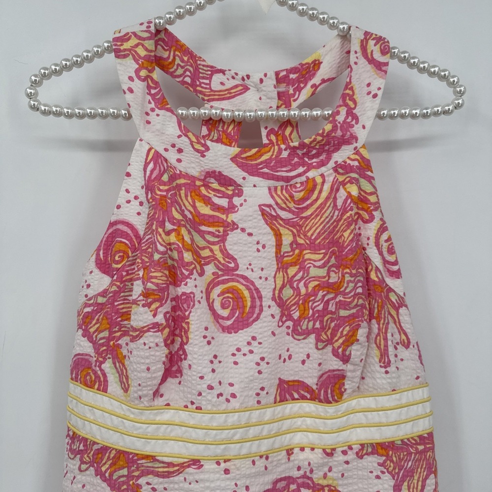 Lilly Pulitzer Tinsley Resort White Conched Out Halter Dress Resort Cruise SZ 6 - Picture 10 of 16